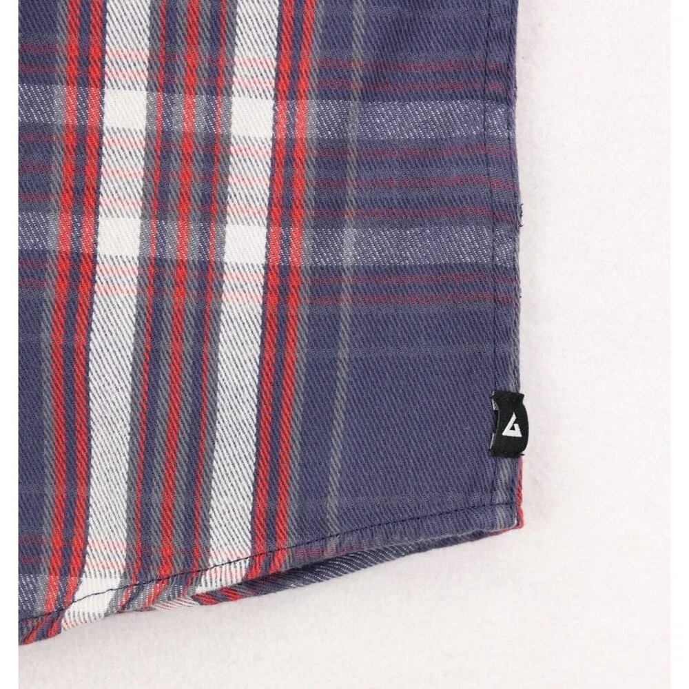 American Giant Button Front Shirt Mens XL Blue Red Plaid Long Sleeve Work USA - Picture 4 of 7